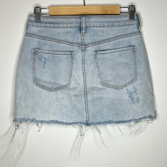Pacsun distressed denim mini skirt 26 - Picture 4 of 4